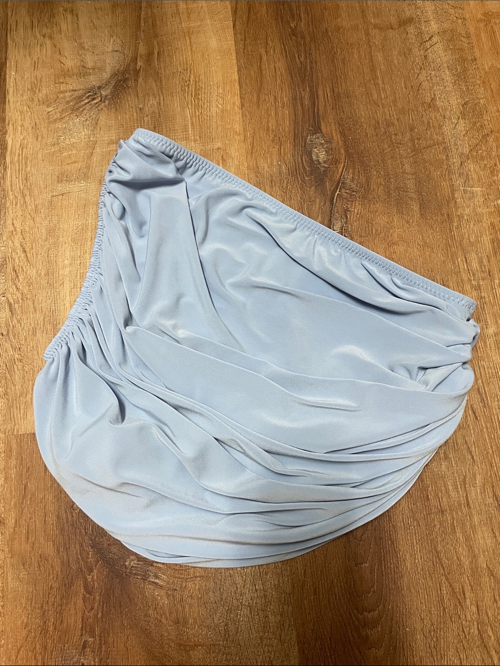 Norma Kamali Light Blue Draped Bandeau Top